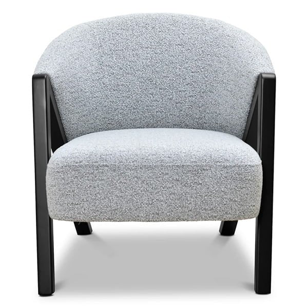 Freddie Fabric Armchair - Light Grey Fleck