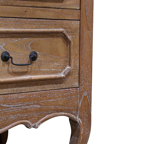 Classic Provence Chest of Drawers Tallboy - Weathered Oak