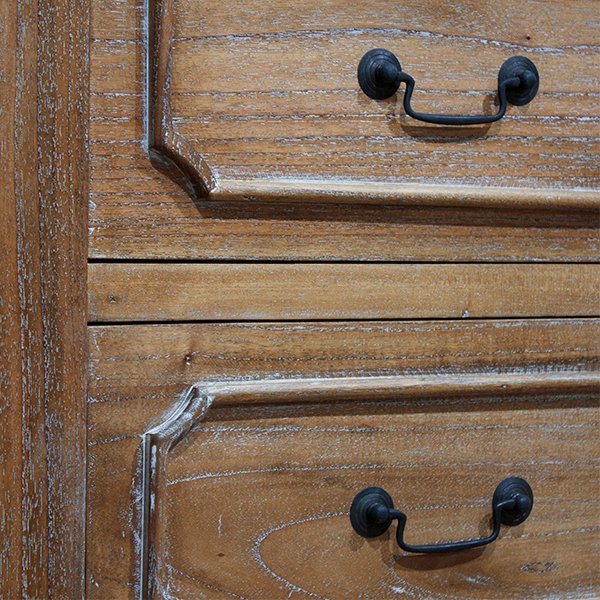 Classic Provence Chest of Drawers Tallboy - Weathered Oak