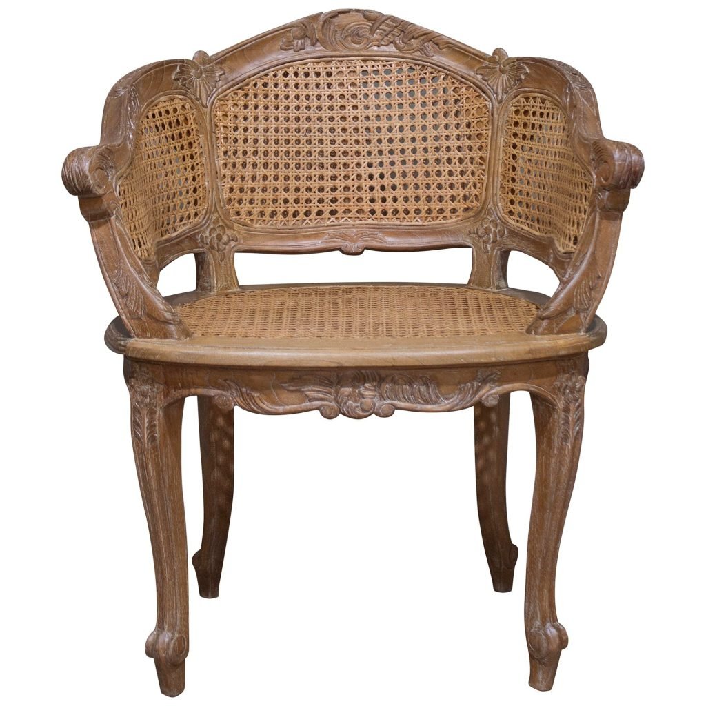 Marcella Bergere Chair - Weathered Oak