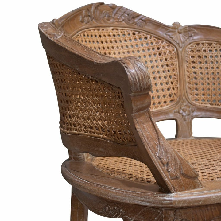 Marcella Bergere Chair - Weathered Oak