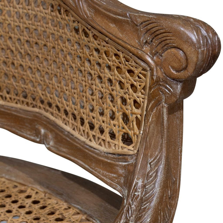 Marcella Bergere Chair - Weathered Oak