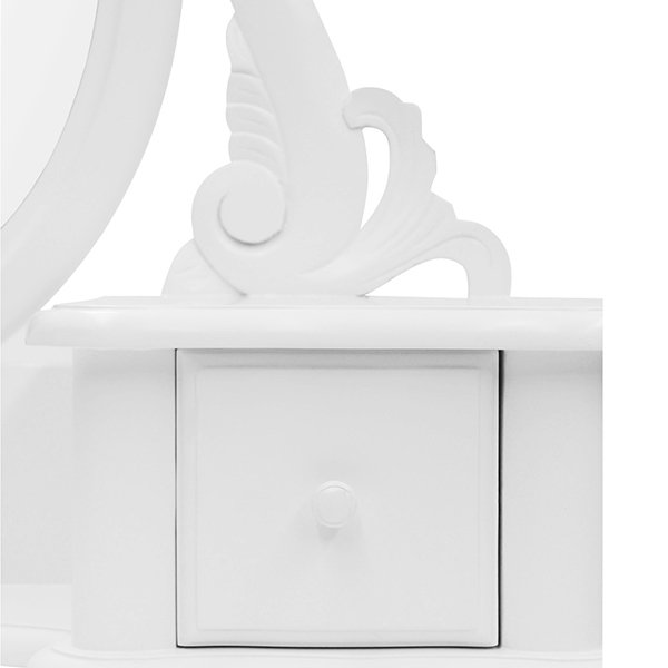 Marcella Dressing Table with Stool - White