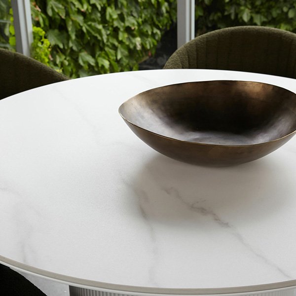 Frankie Ceramic Dining Table - Snow White