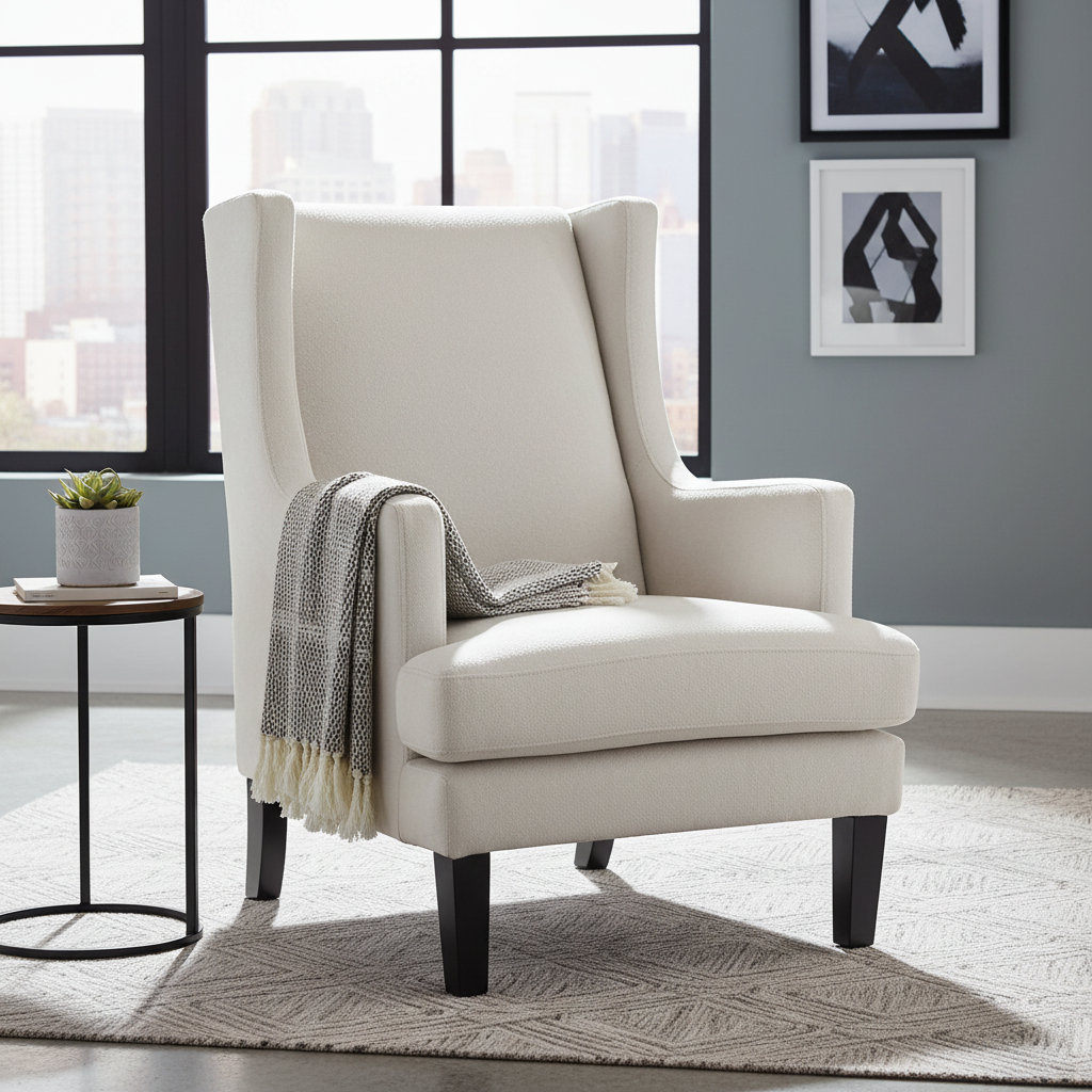 Gable Occasional Chair - Pearl Chenille