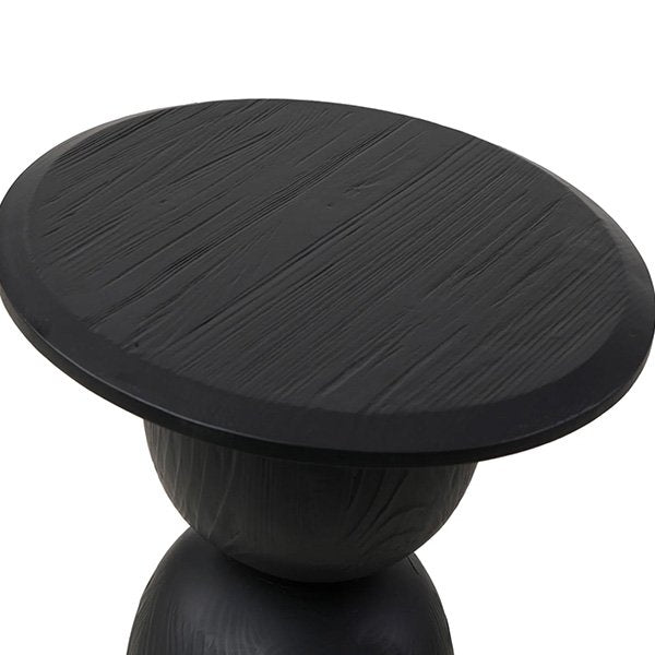 Gabriel Round Side Table - Full Black