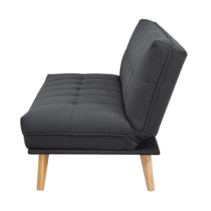 Garth 2.5 Seater Fabric Click Clack Sofa Bed - Dark Grey