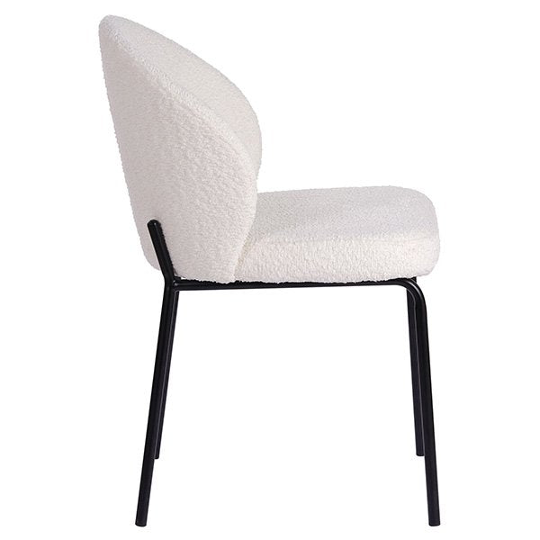 Geila Boucle Dining Chairs (Set of 2) - Ivory