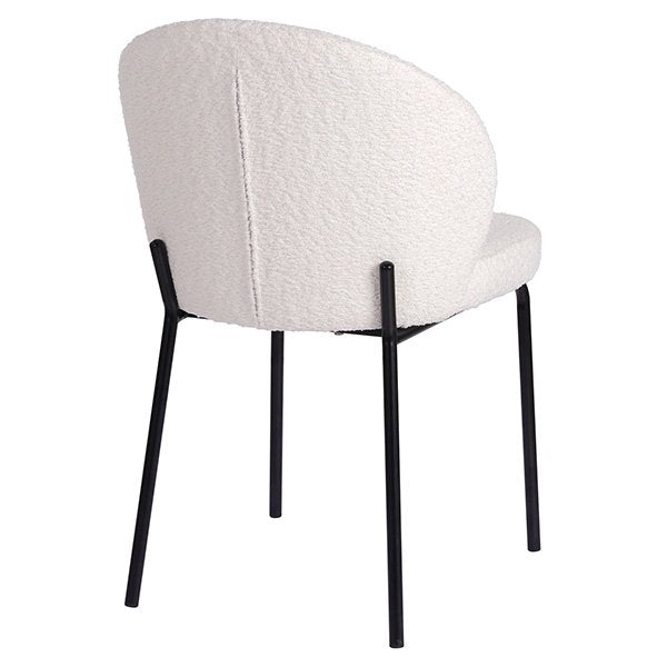 Geila Boucle Dining Chairs (Set of 2) - Ivory