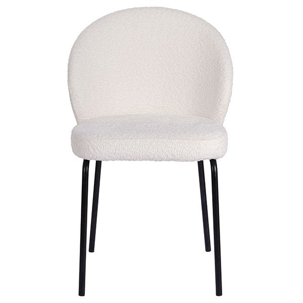 Geila Boucle Dining Chairs (Set of 2) - Ivory