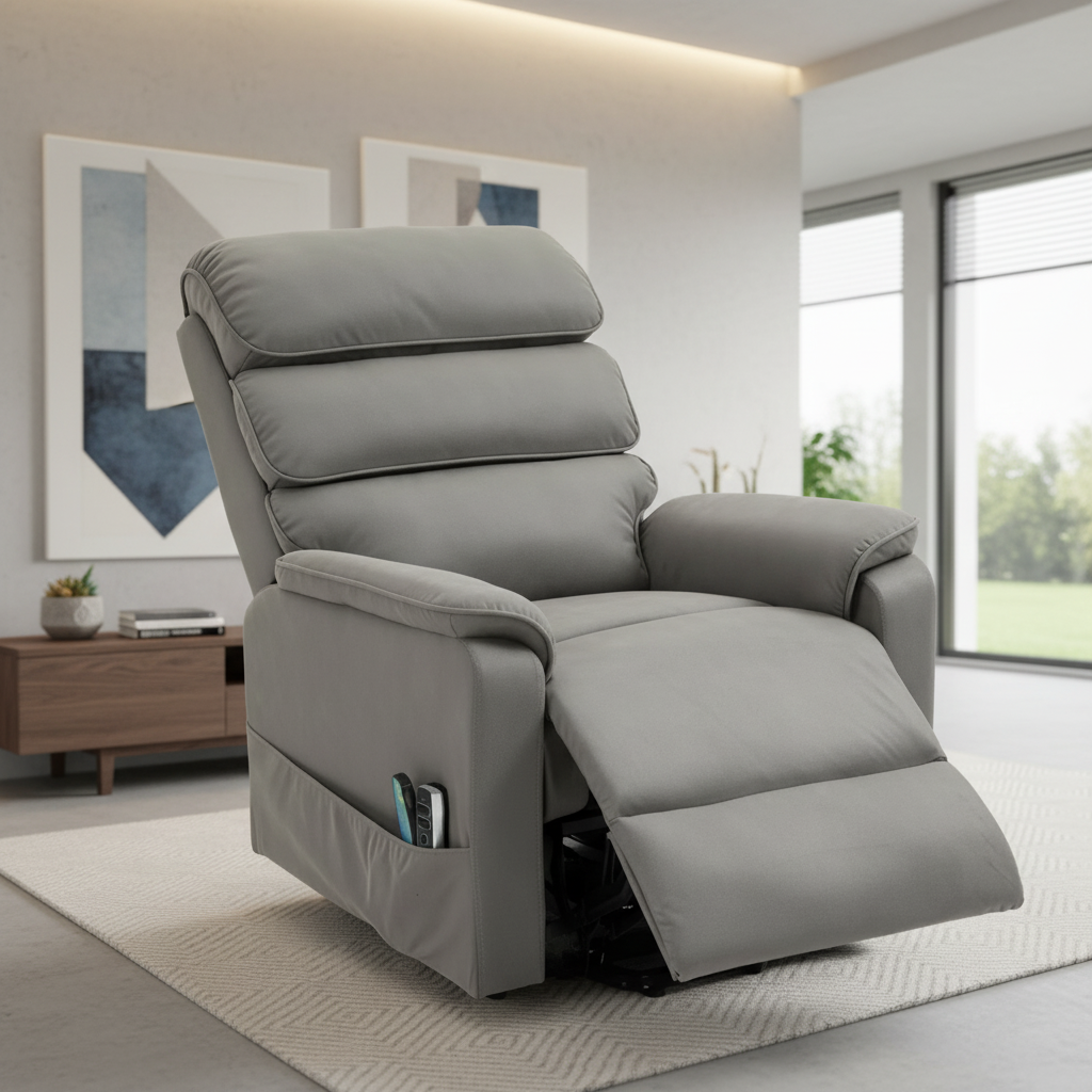 Georgia Triple Motor Fabric Recliner Lift Chair - Fossil