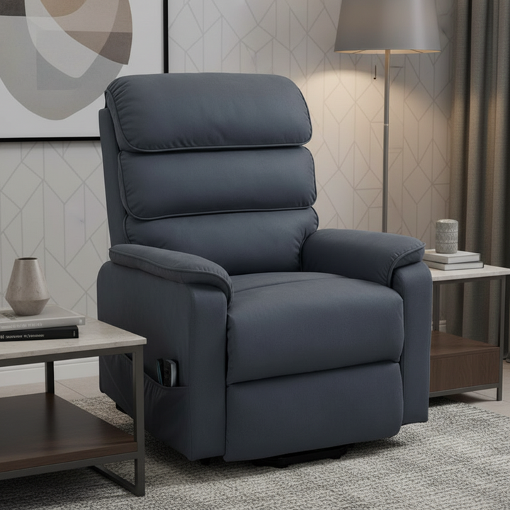 Georgia Triple Motor Fabric Recliner Lift Chair - Thunder