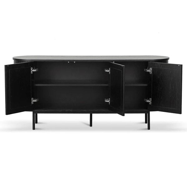 Gerald 1.7m Oak Sideboard - Full Black