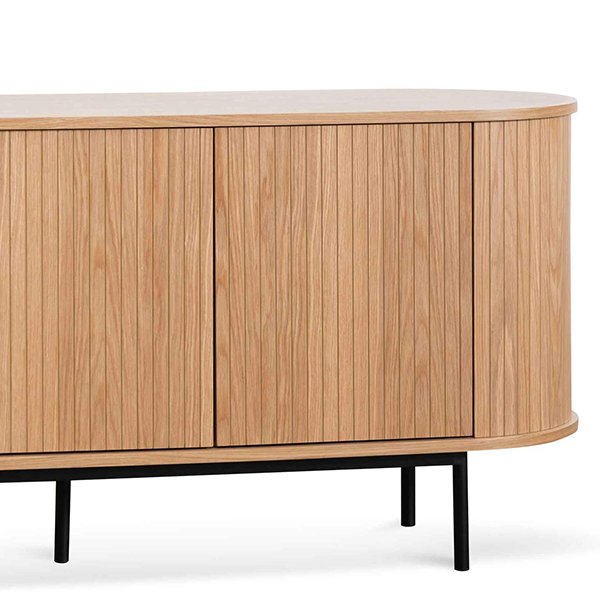 Gerald 1.7m Oak Sideboard - Natural with Black Metal Legs