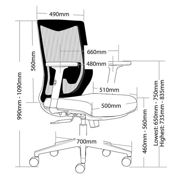 Gibbs Mesh Back Office Chair