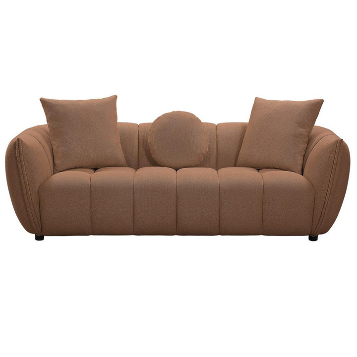 Giovanni 3 Seater Fabric Sofa - Copper