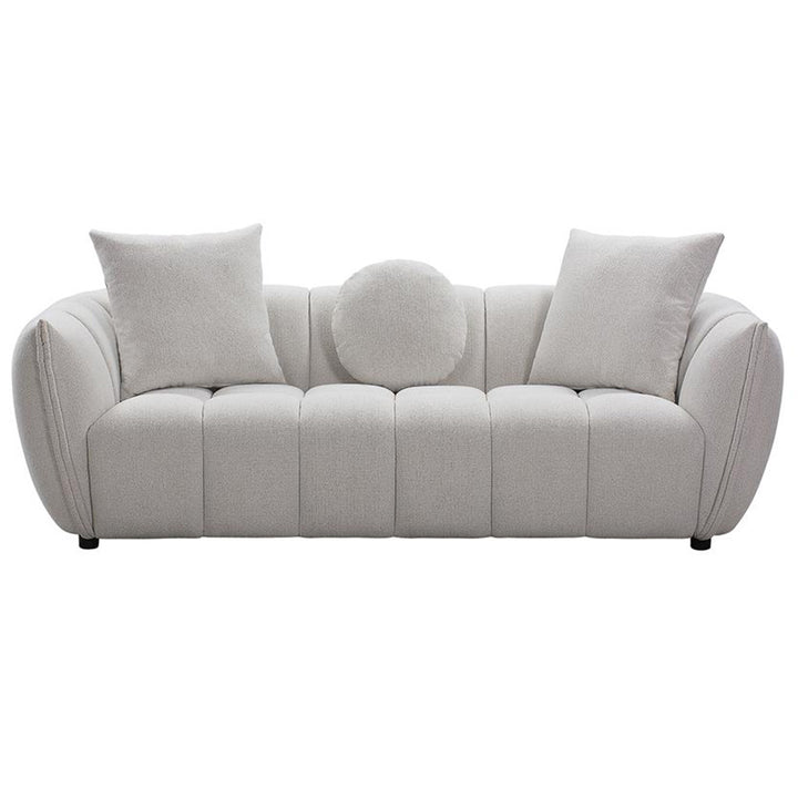 Giovanni 3 Seater Fabric Sofa - Ivory