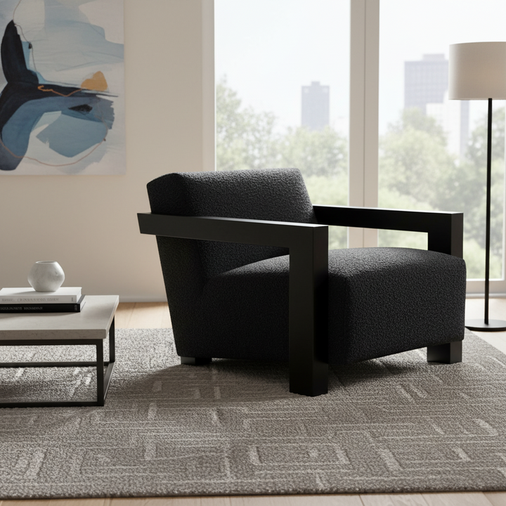 Cologne Armchair - Black Boucle