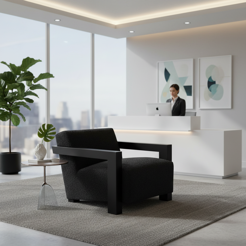 Cologne Armchair - Black Boucle