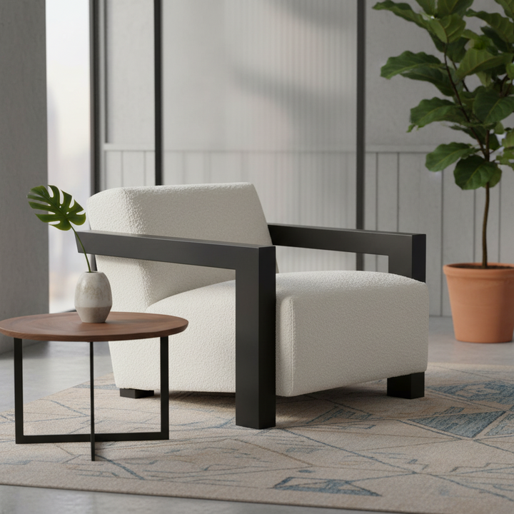 Giovanni Armchair - Ivory Boucle