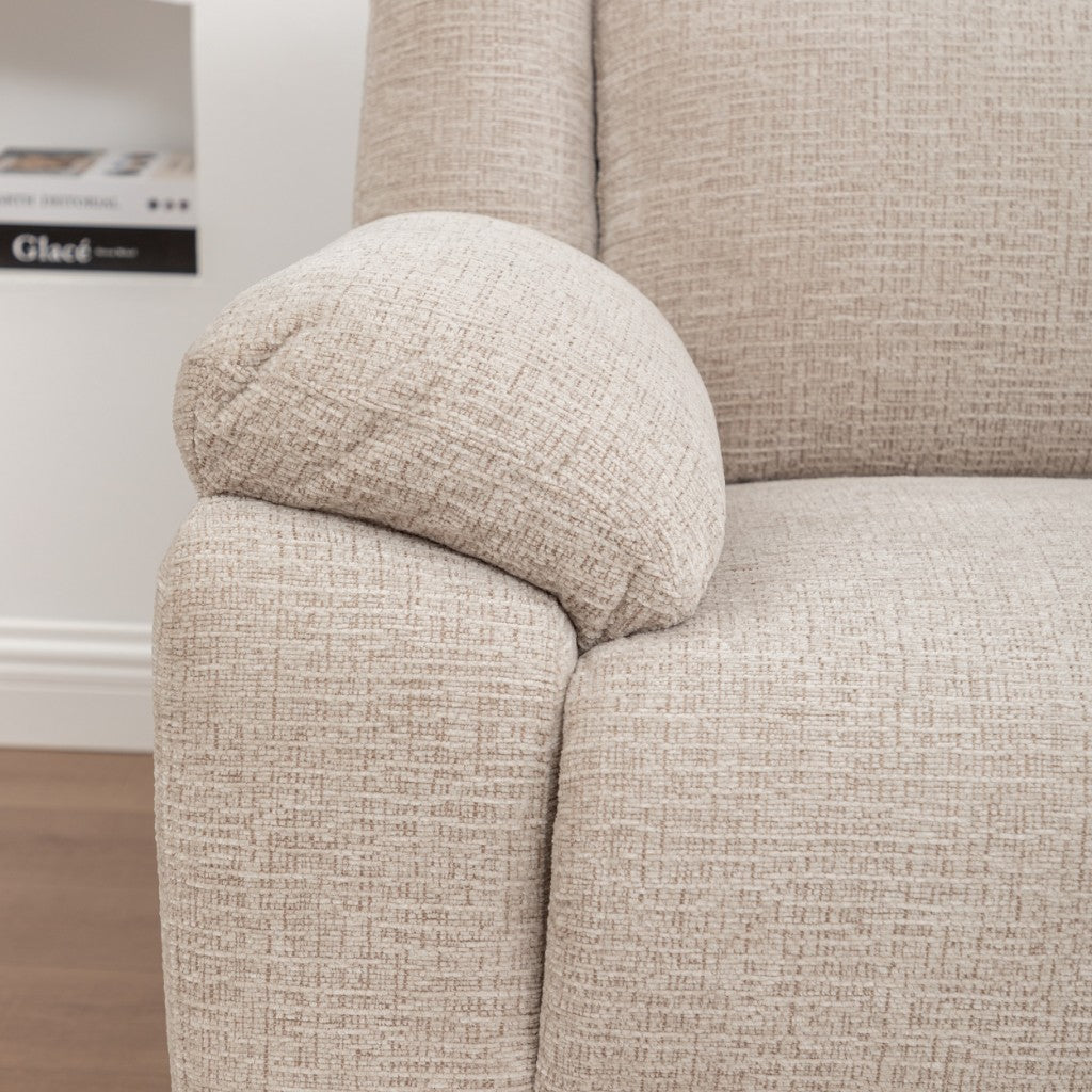 Glebe Corner Modular Fabric Recliner Sofa - Sand