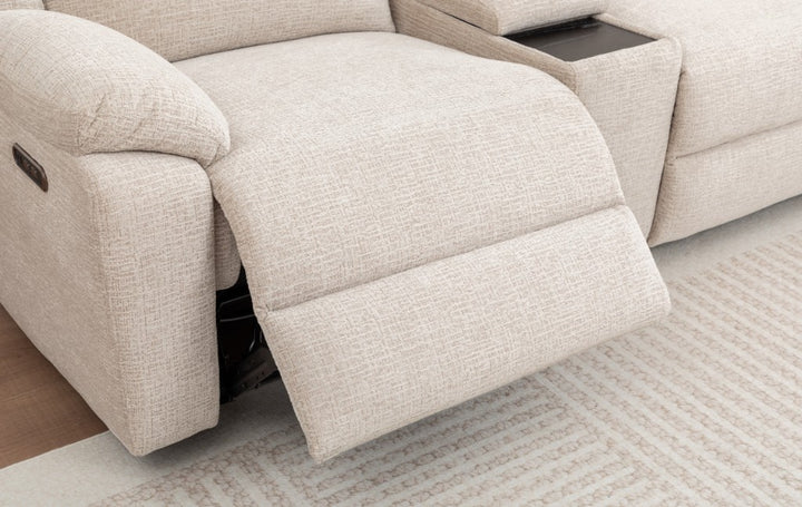 Glebe Corner Modular Fabric Recliner Sofa - Sand