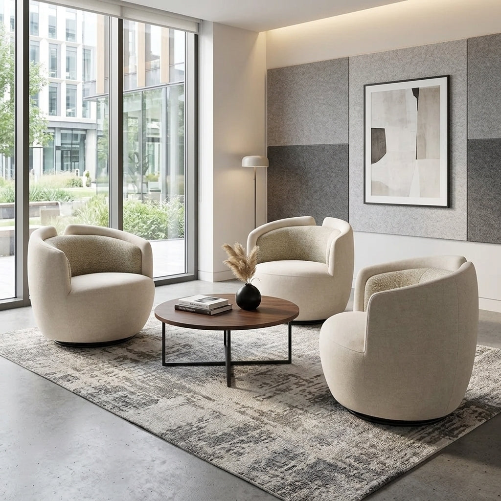 Glendale Swivel Chair - Cream