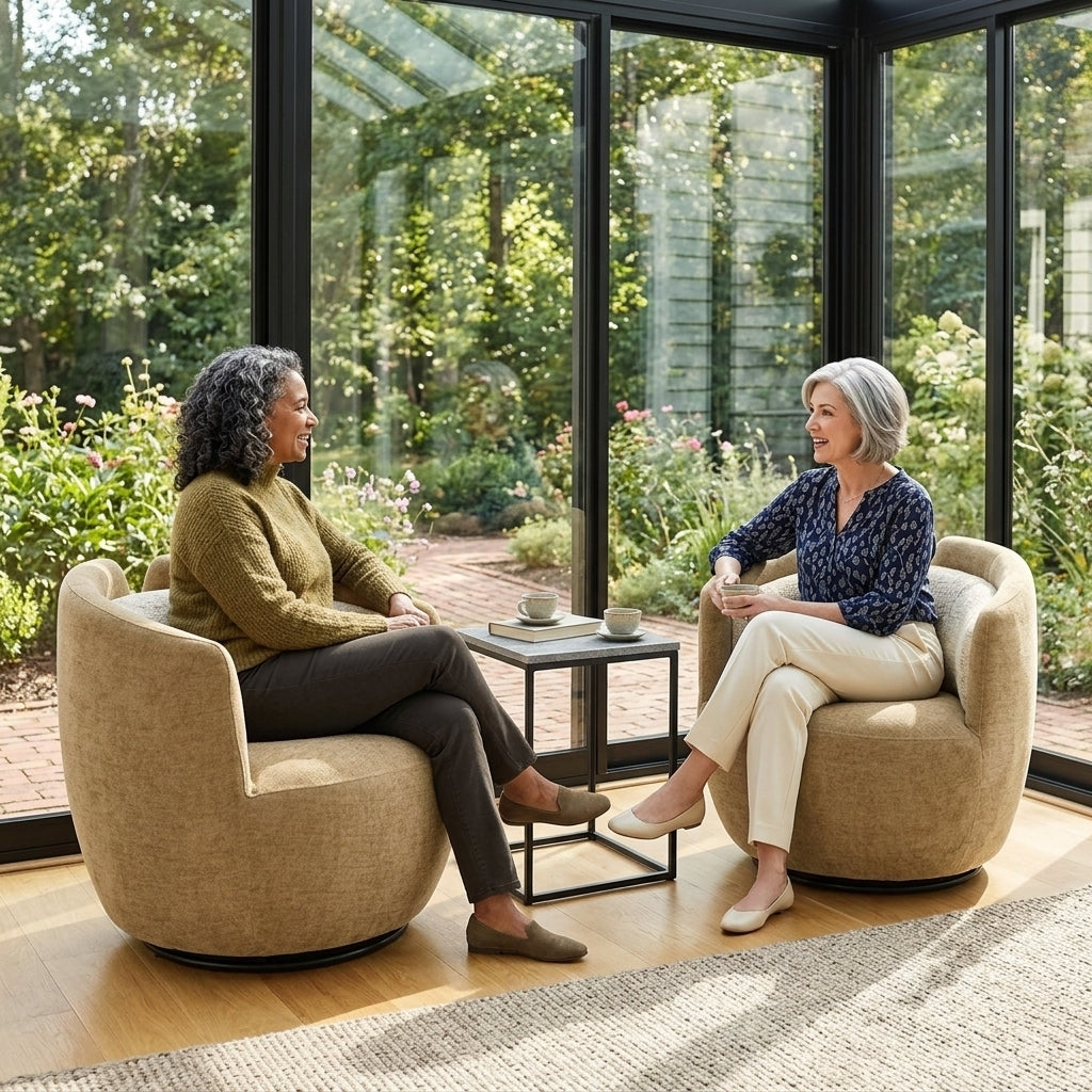 Glendale Swivel Chair - Oatmeal