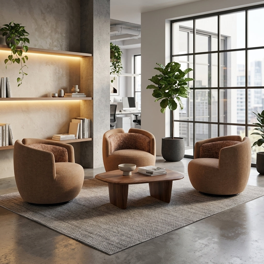 Glendale Swivel Chair - Suntan