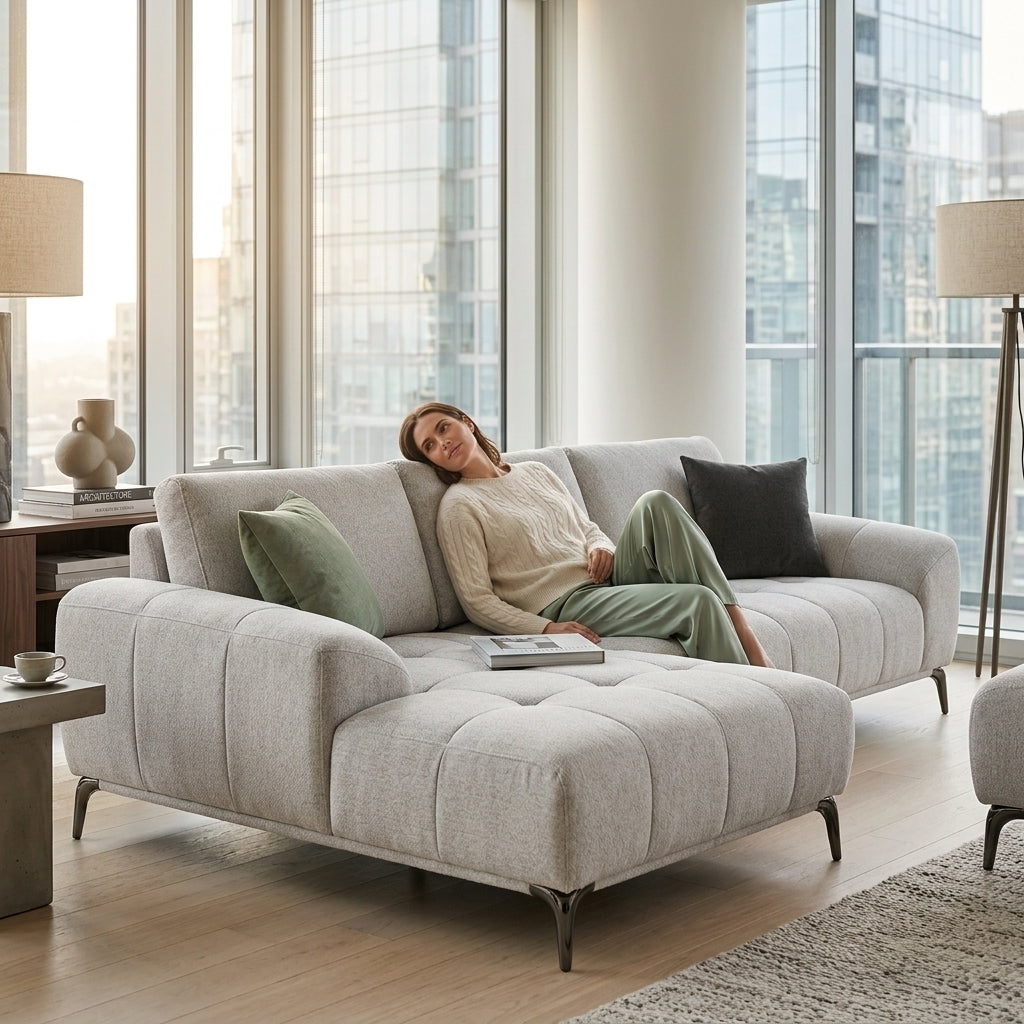 Goulburn Fabric Sofa with LHF Chaise