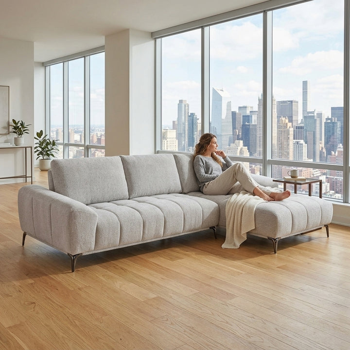 Goulburn Fabric Sofa with RHF Chaise