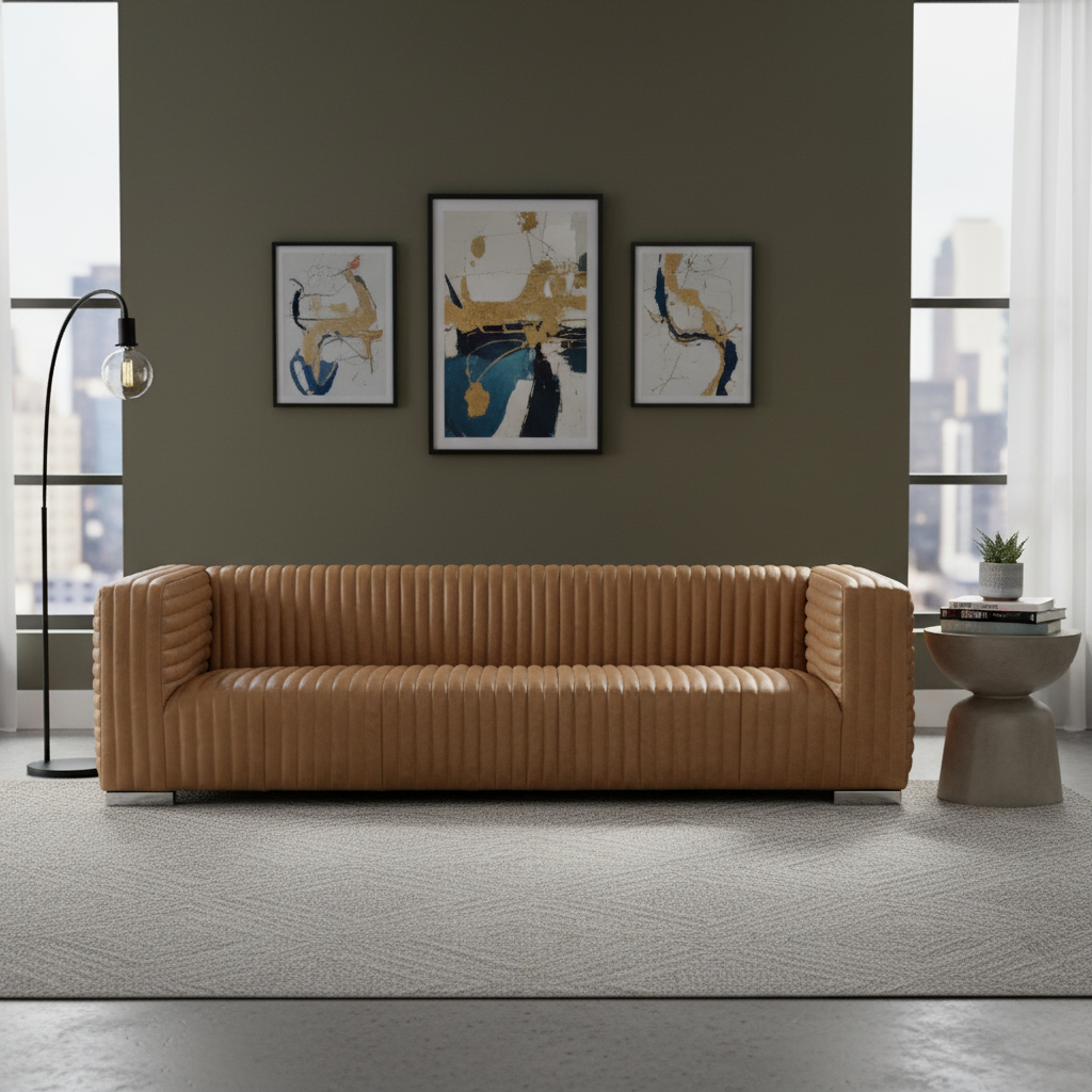 Gravenhurst 3 Seater Sofa - Brown Leather