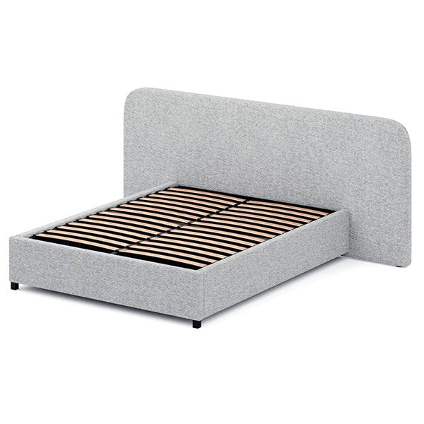 Greta Queen Sized Bed Frame - Pepper Boucle