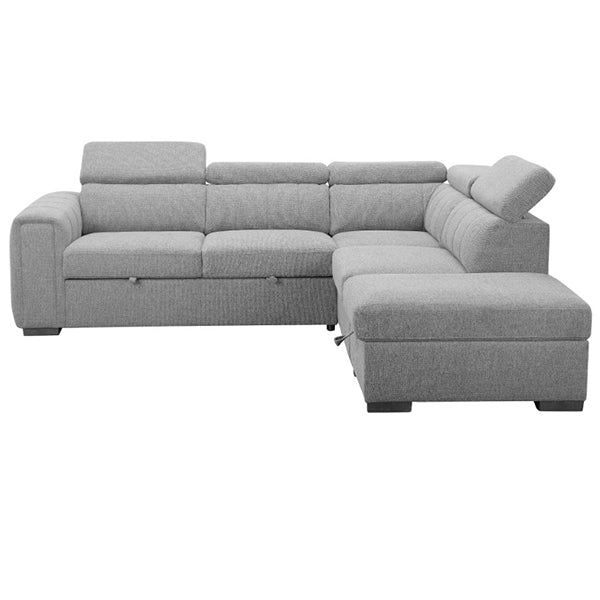 Gundary Corner Sofa Bed with RHF Storage - Grey