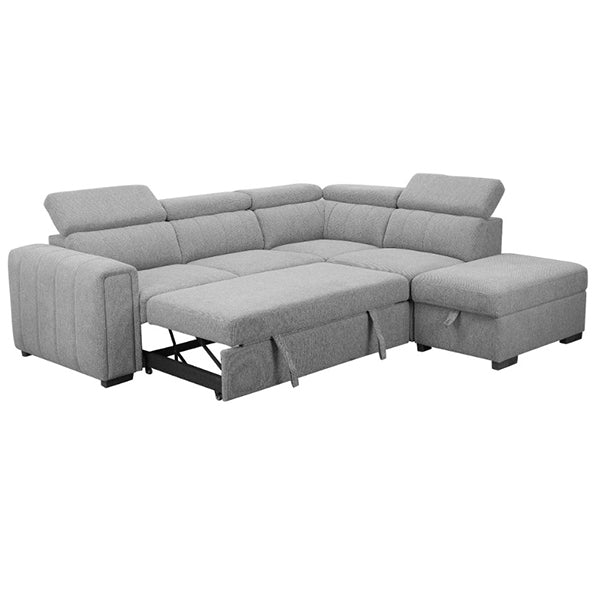 Gundary Corner Sofa Bed with RHF Storage - Grey