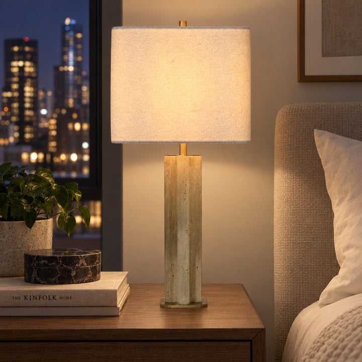 Gwen Stone Table Lamp - Natural
