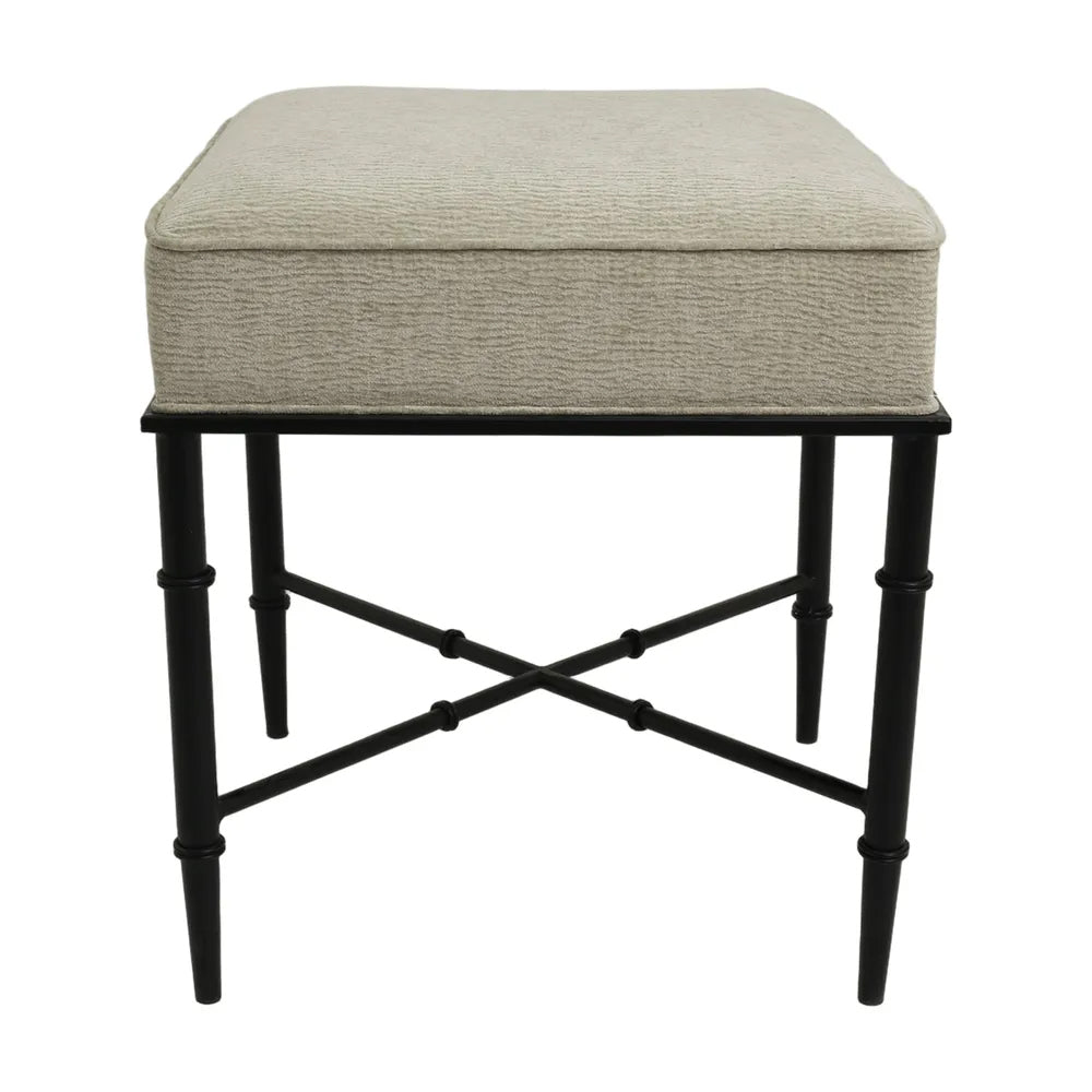 Hacienda Black Iron Stool - Wheat