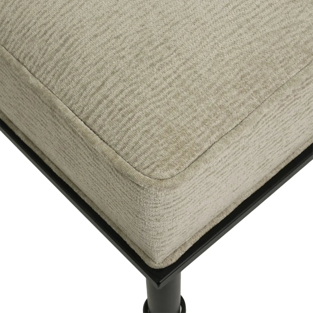 Hacienda Black Iron Stool - Wheat