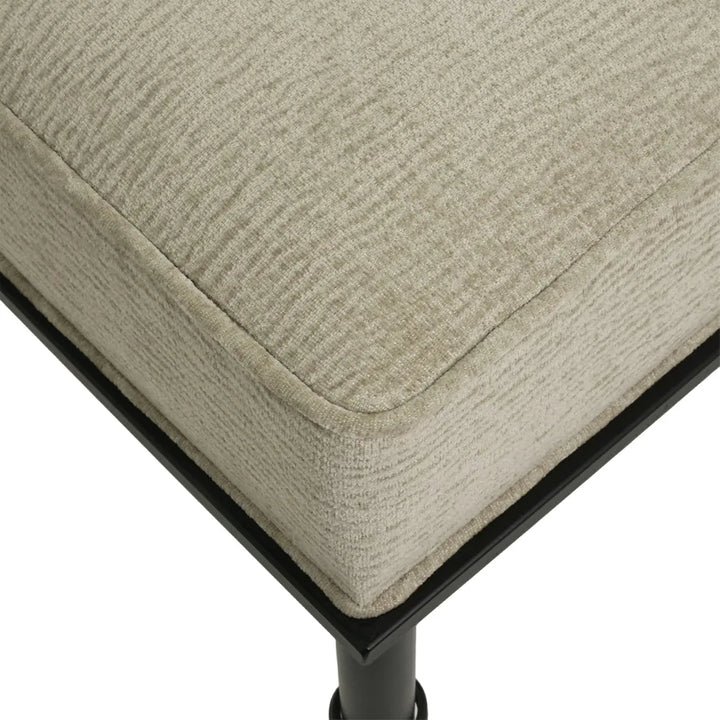 Hacienda Black Iron Stool - Wheat