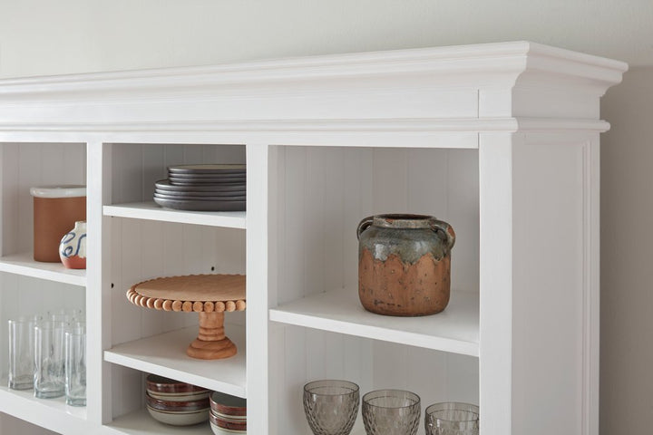 Halifax Mahogany Timber Buffet Hutch Unit with 2 Adjustable Shelves