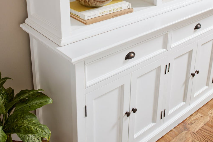 Halifax Mahogany Timber Buffet Hutch Unit with 6 Shelves