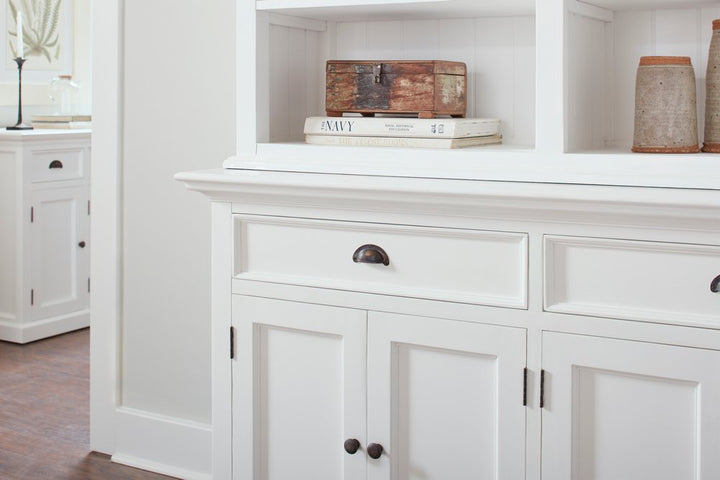 Halifax Mahogany Timber Buffet Hutch Unit with 8 Shelves