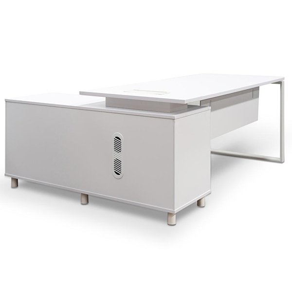 Halo 180cm Executive Office Desk Right Return - White