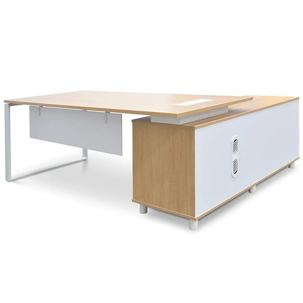 Halo 180cm Executive Office Desk With Left Return - Natural