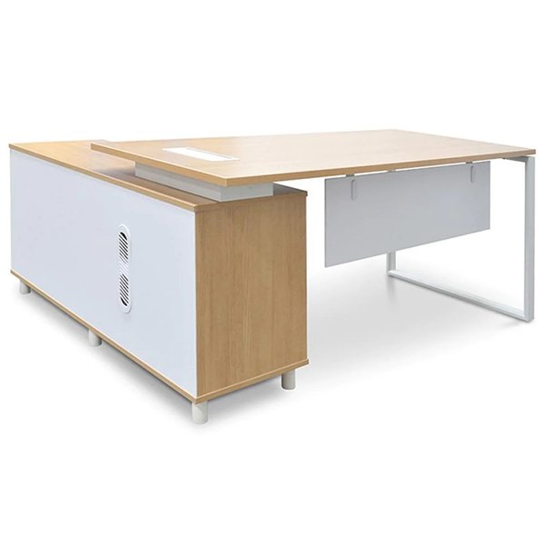 Halo 180cm Executive Office Desk With Right Return - Natural