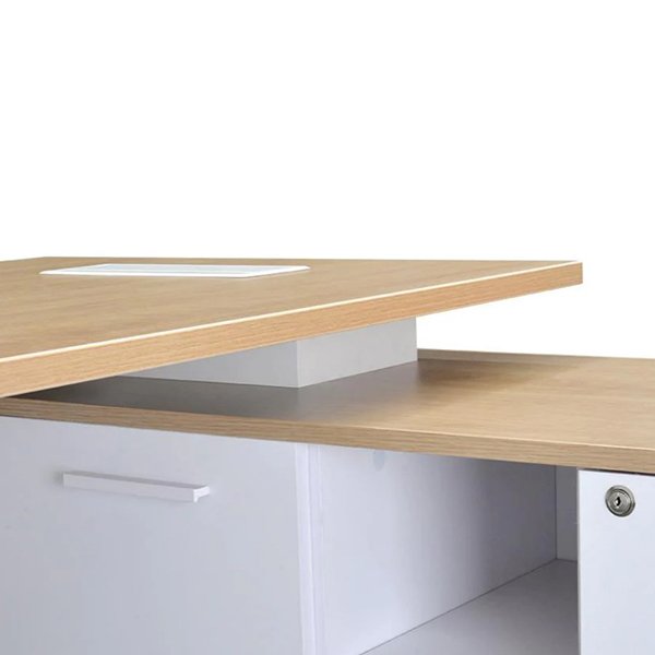 Halo 180cm Executive Office Desk With Right Return - Natural