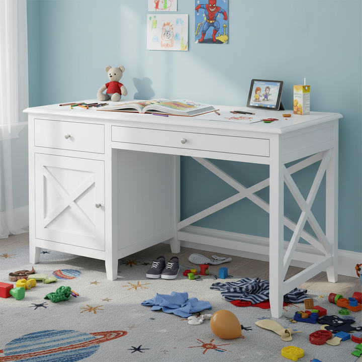Hampton White Large Timber Student Desk