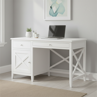 Hampton White Large Timber Student Desk