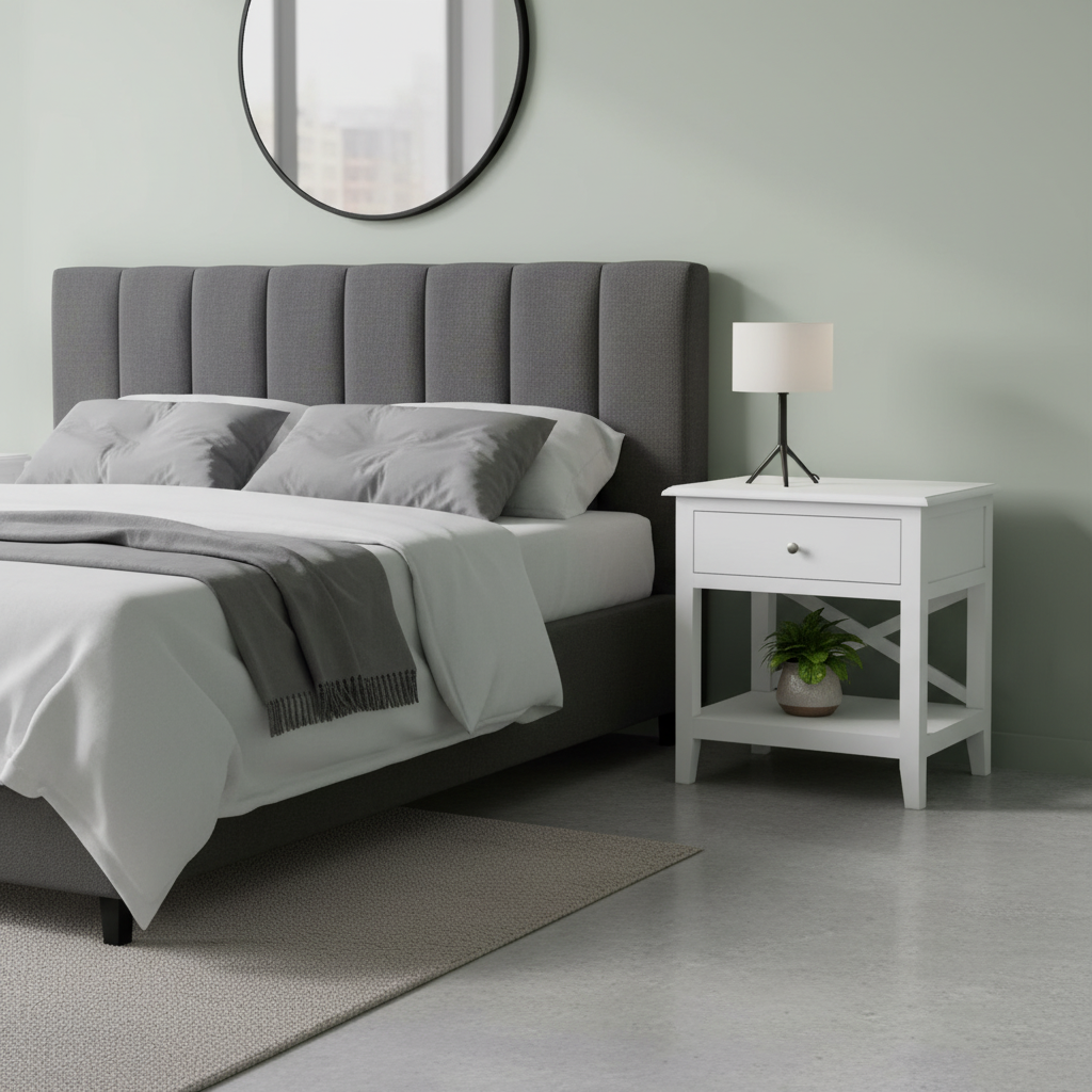 Hampton White Timber Side Table