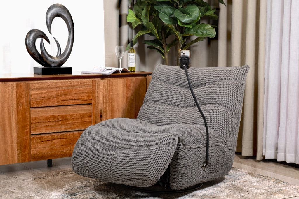 Hardcore Gaming Chair with Power Recliner - Grey